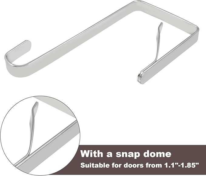 10Pcs Over The Door Metal Z Hooks for Hanging Clothes, Towels, Coats and More (8mm)