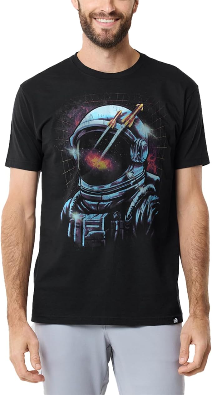 INTO THE AM Graphic Tees for Men S - 4XL Premium Short Sleeve Colorful T-Shirts Trippy Space Designs