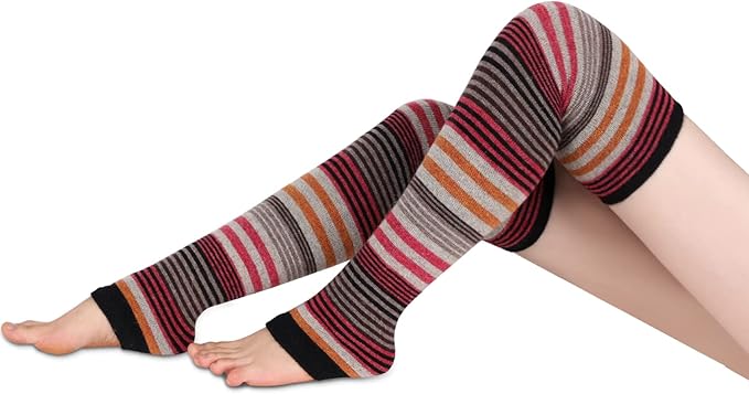 Benefeet Sox Wool Knit Leg Warmers for Women Vintage Boho Leg Warmers Long Winter Warm Thigh High Footless Boot Socks
