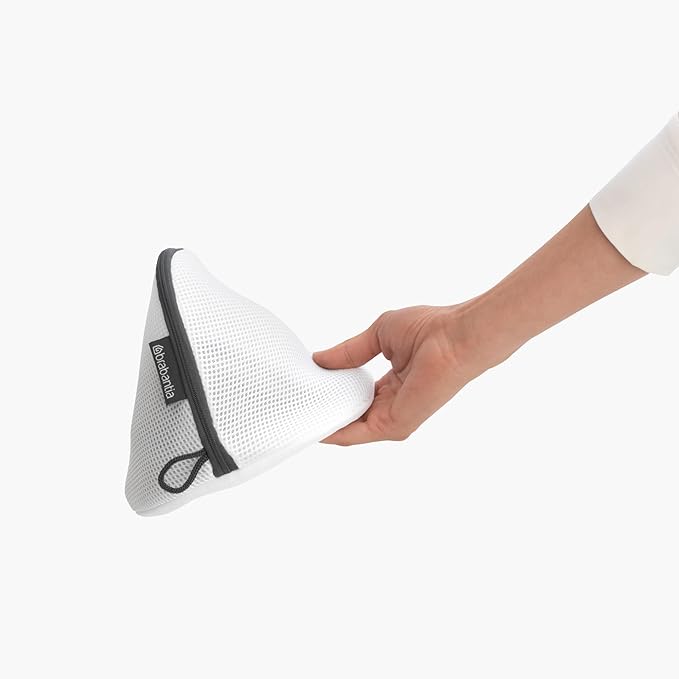 Brabantia Mesh Zip Up Laundry Bra Bag (White) for Washing Machine Delicates, Organizer Travel Bags