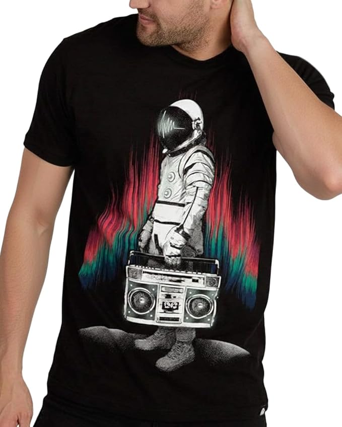 INTO THE AM Graphic Tees for Men S - 4XL Premium Short Sleeve Colorful T-Shirts Trippy Space Designs