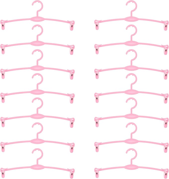 15pcs Plastic Clips Underwear Trousers Simplicity Shop Drying Clothes Pants Coat with Practical Bra Rack Dresses Panties Skirt Laundry Home Hangers for Support Holder Pink