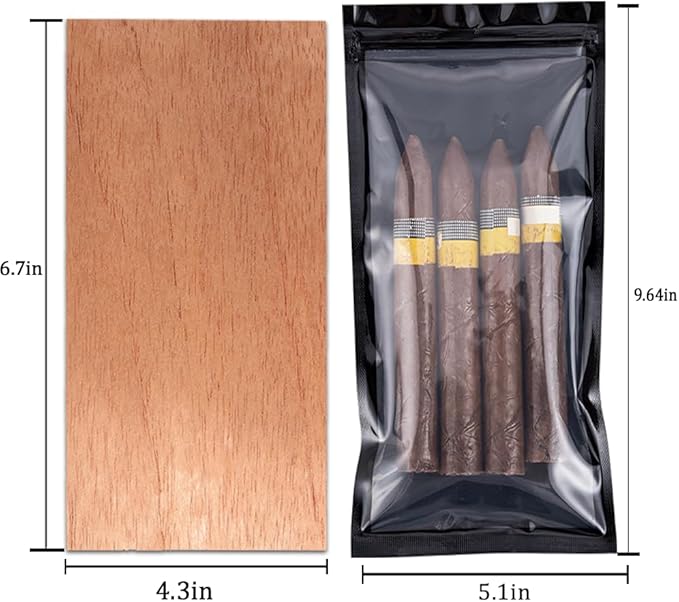 5 Spanish Cedar Wood Sheets + 3 Cigar Humidor Bags Humidor Dividers & Aroma Enhancer Fits Jars, Tubes, Boxes | Cigar Accessories Kit