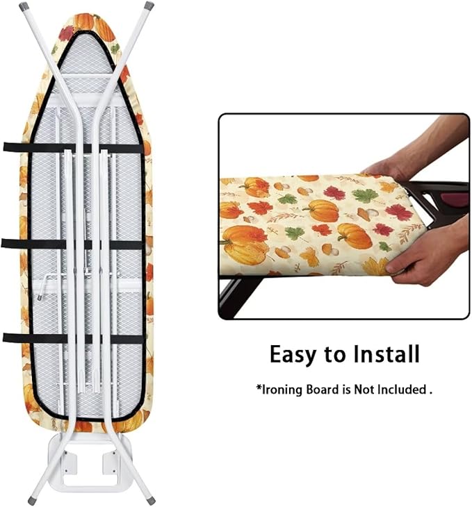 SEANATIVE Pumpkins Ironing Board Cover and Pad 54x15 Iron Board Replacement Cover Non-Slip Stretchy Cover Home Decorations