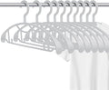 Plastic Clothes Hanger, Extra Thick Plastic Wide Shoulder Adult Slip Resistant Standard Clothing Hanger Ideal for Everyday Use Grey 10 Pack 1.1inch Width