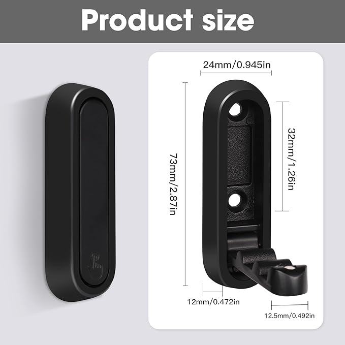 Folding Coat Hooks, 4 Pcs Foldable Black Wall Hooks Heavy Duty Foldable Hook Bathroom Towel Hooks Robe Hooks Wall Mounted for Hanging Coat Towels Clothes Hat Bags Keys