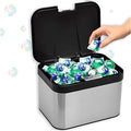 Skywin TidyFriend Laundry Pods Container with Push Up Lid, 9.8" x 7.3" x 6.3", Airtight Storage Keeps Pods Fresh, Laundry Detergent Container & Dishwasher Pod Holder (Black)