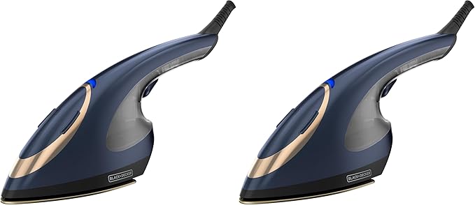 BLACK+DECKER Press & Steam 2-in-1 Iron and Steamer, 180% More Steam & One Temperature Technology, Ceramic Soleplate, Safe on All Fabric Types (Pack of 2)