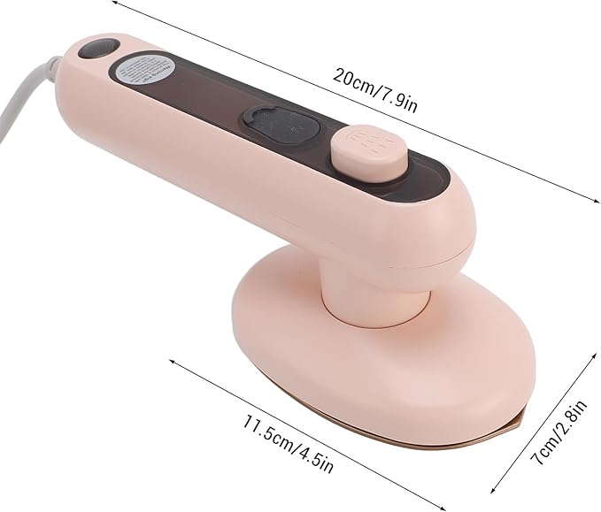 Travel Steamer Iron for Clothes, Mini Clothing Steam Iron with Premium Ti Plate, 60ml Water Tank, Handheld Steamer Support Dry and Wet Ironing for Home, Dorm, Travel (US Plug)