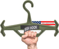 Tough Hook Original ID Heavy Duty Hangers – The Superhero of Hangers USA Made, Anti-Slip Tactical Hanger for Police Gear, Scuba Gear & Dive BCD – 200-lb Cap Wetsuit Hanger with ID Strip,1 Pack Foliage