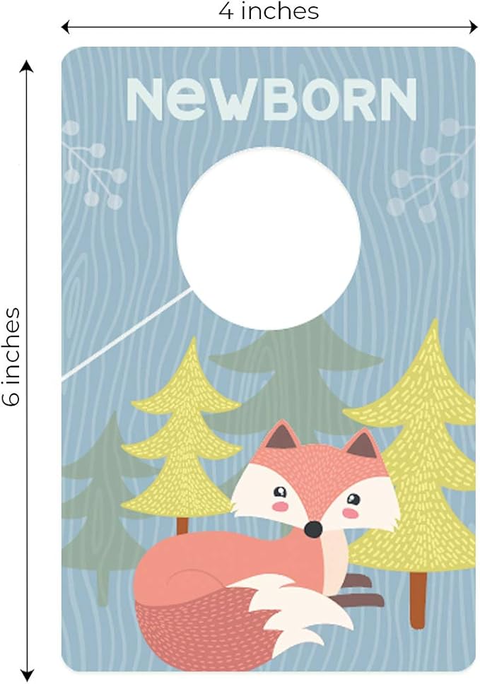 Woodland Closet Clothing Size Dividers / 4" x 6" Closet Organizers for Newborn Baby to 4T Clothes / 10 Forest Animal Baby Closet Size Dividers