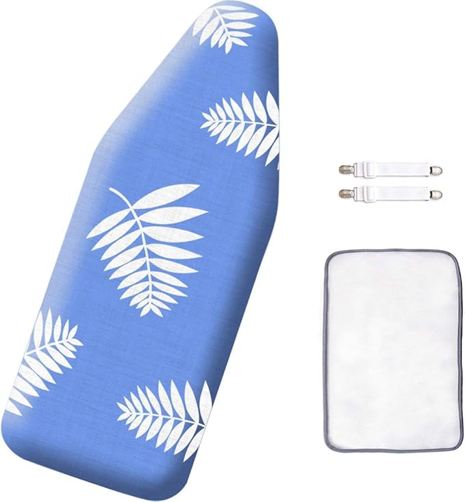 SheeChung 12.5 x 32 Inch Mini Ironing Board Cover - with 100% Cotton Iron Cover and Extra Thick Pad,Resists Scorching and Staining,Fits for Small Tabletop Ironing Board (Ironing Board Not Included)