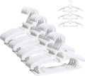 Baby Hangers,20pack White Kids Clothes Hanger, 11-14" Adjustable Infant Hanger, Non-Slip and Children Outfit Bear Hanger for Girl Boy Toddler Kids Child.