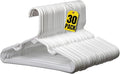 White Nursery Hangers 30 Pack for Baby, Toddler, Kids, Children (30 Pack)