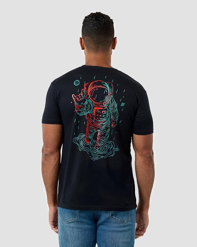 INTO THE AM Graphic Tees for Men S - 4XL Premium Short Sleeve Colorful T-Shirts Trippy Space Designs