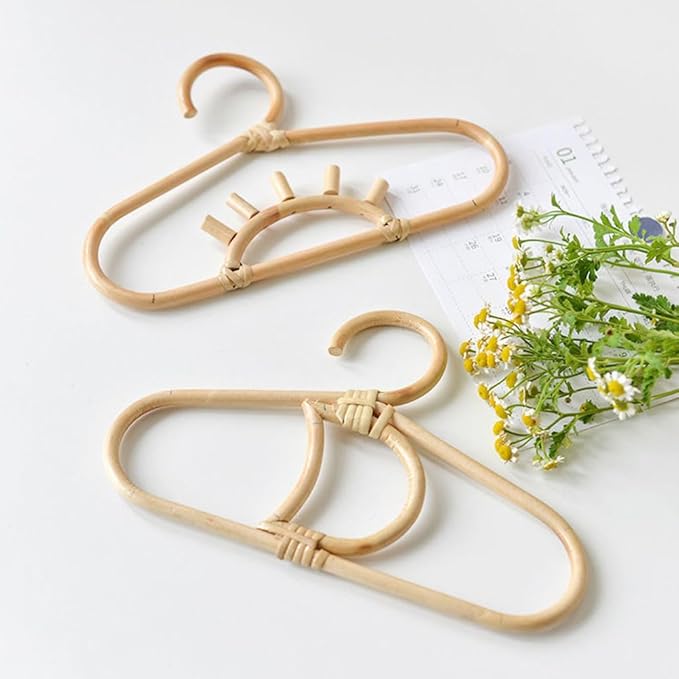 Baby Hangers Baby Hangers Rattan Wall Shelf Hanger Kids Nursery Clo Rattan Clothing Toddler for Dress Shirt Decorative Kid Clothes Baby's Baby Organizer Kids Hangers Kids Hangers