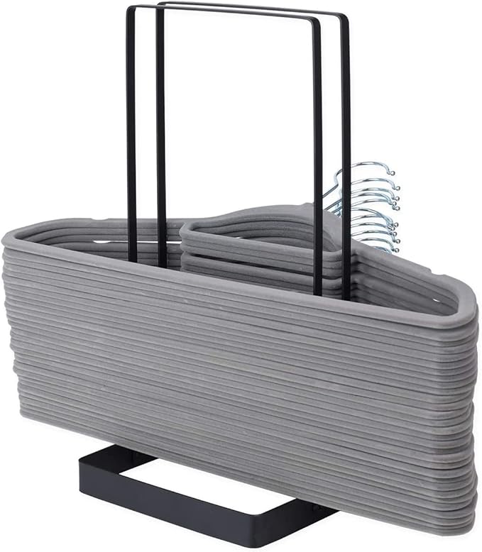 Hanger Organizer, Large Capacity Hanger Stacker Rack for Closet Laundry Room, Stainless Steel Detachable Hanger Storage Organizer Holder, Can accommodate 80 Wire Hangers