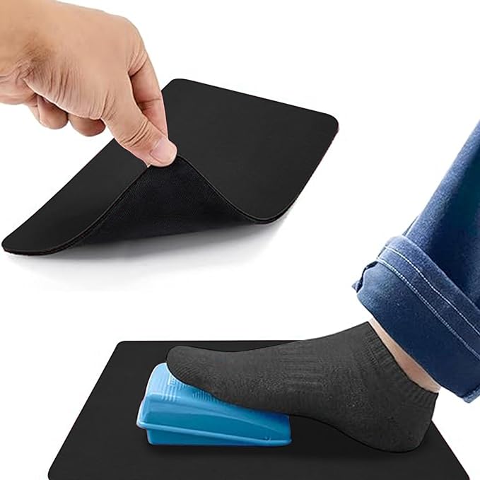 QEES Sewing Machine Foot Pedal Mat-No Slip,Waterproof Foot Pedal Pads Keeps Pedal in Place, for Quilters,Sewing Quilting Supplies,Sewing Machine and Sergers Accessories.Black 7'' X 10''