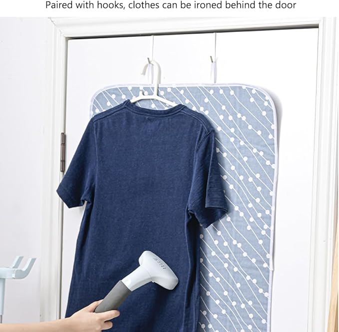 OLizee® Hanging Over Door Ironing Mat with 5 Hooks Clothes Ironing Mat Ironing Press Pad Garment Steamer Ironing Glove Ironing Scorch Mesh for Home and Travel Use