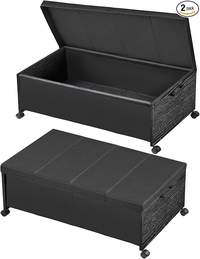 Under Bed Drawers on Wheels, XXXXL Size, UnderBed Storage with Wheels, Wooden Under Bed Storage, Underbelly Storage, Heavy Duty, Patented Design