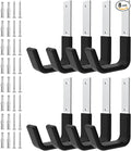 Heavy Duty Utility Hooks for Storage Wall Mount,Garage Wall Hooks for Hose, Bike, Ladder, Chainsaw, Leaf Blower Hanger (8 Small)