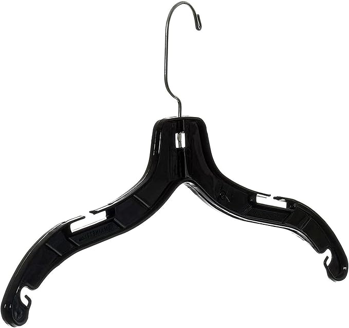 Hangon Plastic Clothes Hangers Set of 10 Heavy Duty - 17 Inch Dress, T-Shirts, Shirt Hangers Closet Organization Solution Clear Hangers for Home, Retail Easy to Use and Durable