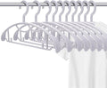 Extra Wide Shoulder Sweater Hangers 10 Pack, Width 2.8cm Thick Plastic Suit Hanger for Men Women, Curved Clothes Hangers no Shoulder Bump Ideal for Bedroom Everyday Use (Grey)