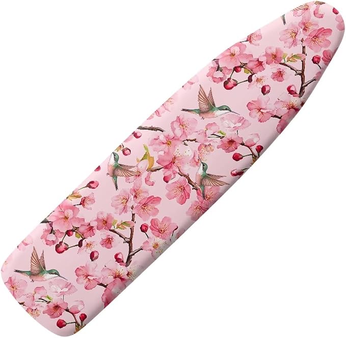 Cherry Blossom Ironing Board Covers with Elastic Edge Adjustable Iron Board Cover Heat Reflective Stain Resistant Standard Size 15x54