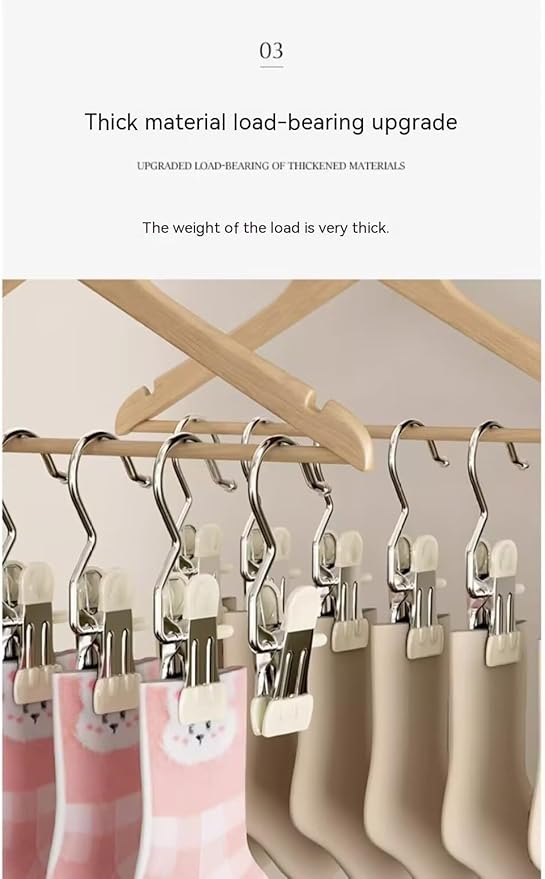 10/30/50Pcs Space-Saving Clothespin, Upgrade Double Head Clamp Dipped Hanger for Closet Hooks Garment Clip Hat Pants Storage Hanging Travel Hook (Blue, 10PCS)