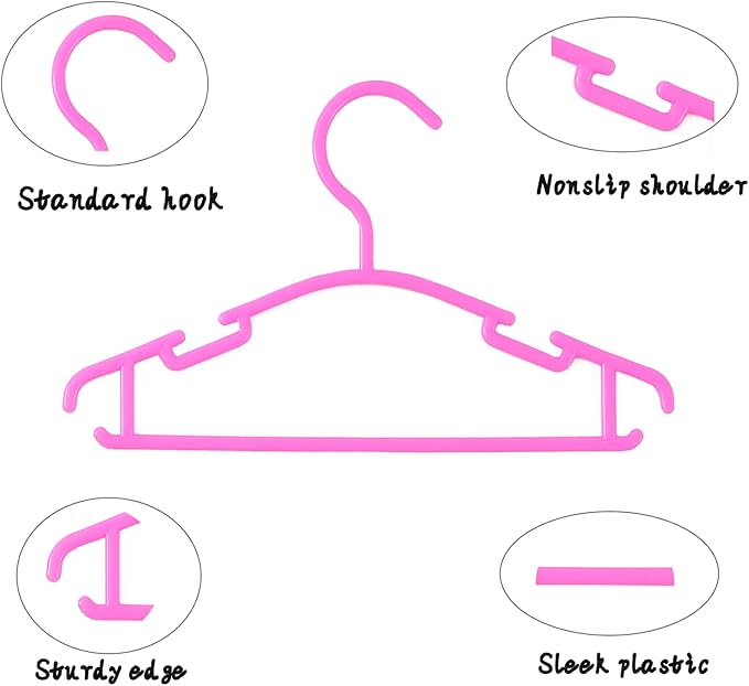 100 Pack White Baby Clothes Hangers,Kids Plastic Hangers for Closet,Toddler,Infant,Child,Newborn's Coat Hangers Ideal for Laundry and Nursery's Everyday Standard Use