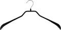 Mawa by Reston Lloyd BodyForm Series Non-Slip Space-Saving Extra Wide Clothes Hanger For Jackets, Suits & Coats, Style 46/L , Set of 6, Black