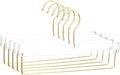 HomeCube USA Clear Acrylic Clothes Hanger with Gold Hooks & Bar – Heavy Duty Organizer for Pants, Slacks & More – Elegant Lucite Design for Closet, Boutique, Home & Retail Display