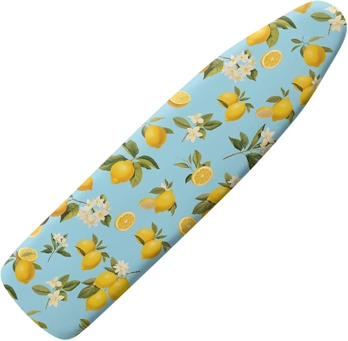 Flashideas Lemon Print Iron Board Cover 15x54 Inch Standard Ironing Board Cover with Elastic Edge, Cute Home Decoration Table Top Ironing Board Cover