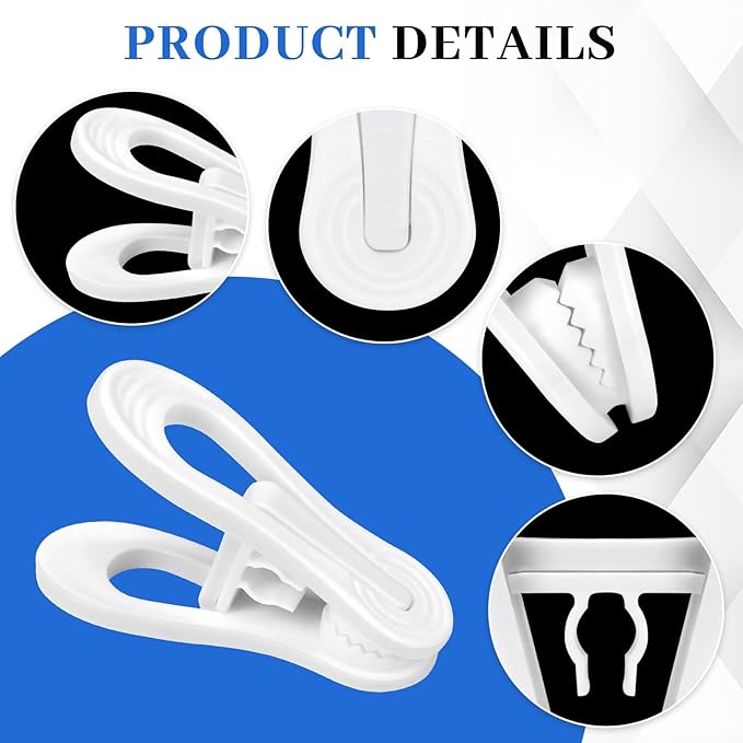 50 Pcs Multi-Purpose Plastic Hanger Clips - Ideal for Skirts & Pants