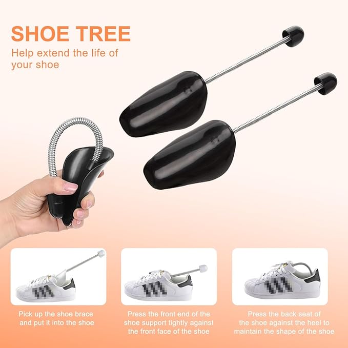 2 Pairs Plastic Shoe Tree Shoe Stretcher Shaper Support Boot Holder for Women Prevent Creasing