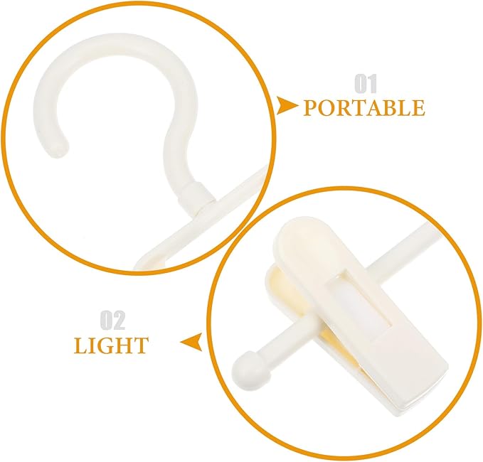 Garneck 5pcs Telescopic Trousers Hanger Jeans Hangers Space Saving Pants Hanger Closet Drying Rack Non-Slip Clip Coat Hangers Wardrobes Clips Storage Rack Underwear Child White Plastic