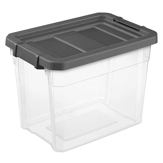Sterilite Box Stacker Modular Clear 30QT 14733V06
