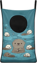 ZFRXIGN Cute Otter Hanging Laundry Hamper for Laundry Dirty Clothes Basket Over The Door Laundry Hamper Bag Animal Sea Otters Storage Organizers for Home Bedroom Dorm Closet Hampers