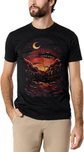 INTO THE AM Graphic Tees for Men S - 4XL Premium Short Sleeve Colorful T-Shirts Trippy Space Designs