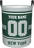 New York Laundry Hamper Personalized Laundry Basket Customized Name And Number Collapsible Storage Basket for Bedroom Bathroom Living Room Gifts