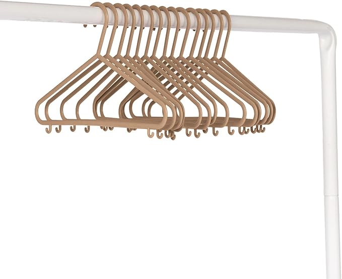 3 Sprouts Wheat Straw Plastic Hangers - 30-Pack Eco-Conscious Toddler Hangers for Child & Baby Clothes, Coats - Kid Closet Hanger Ideal for Small Girls, Boys, Children & Kids - Speckled Brown