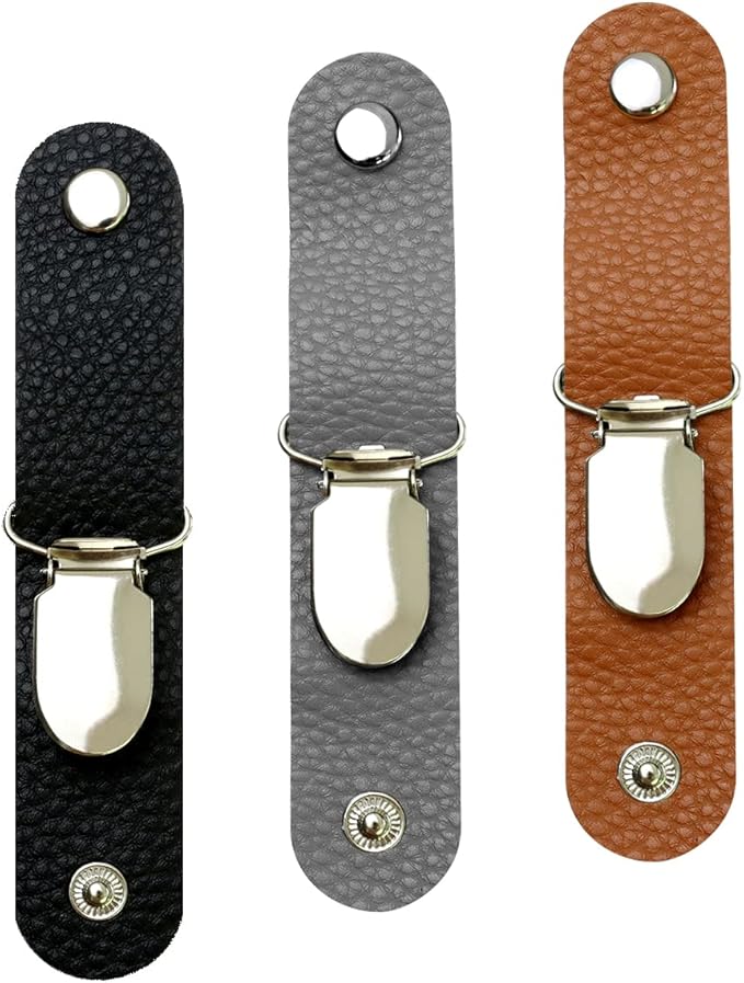 Hat Clip for Travel on Bag/Luggage, PU Leather Multifunctional Duckbill Clip, Outdoor Hat Companion