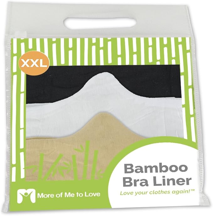 Tag-Free Viscose and Cotton Blend Bra Liners (XXL) - Comfortable Soft Materials Black, White, Beige