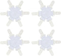 Bed Sheet Detangler with 6-Clip, WAD Preventer Stop Bed Sheets/Duvet Covers/Blankets from Tangling, Twisting & Balling up in Dryer Washer and Dryer, 4 pcs(White)