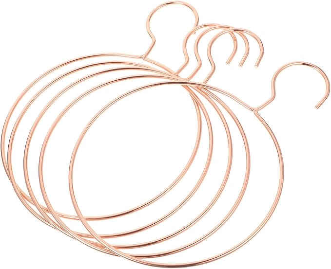 5 Ppack All Belt/Scarf Ring Hangers, STOBAZA Metal Belt Hanger Scarf Hangers for Closet Organization, Space-Saving Closet Storage Rings for Belts Ties Scarves and Accessory Storage