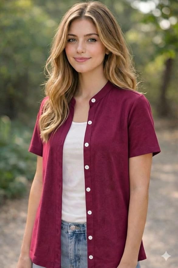 USBD Post Mastectomy Shirt with Drain Pockets Band Collar Post Op Recovery Tops