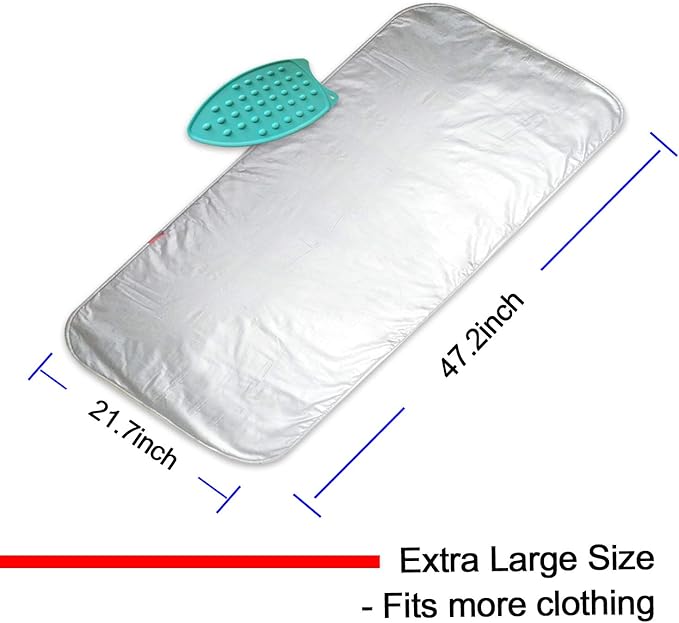 Ironing Mat,Extra Large Thickened (47.25 x 21.55 inch) Ironing Blanket Portable Ironing Pad, Double-Side Using Isolate Heat Pad Table Top Countertop,Great Replacement for Ironing Board