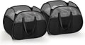 TECHMILLY Pop Up Foldable Laundry Basket, 90L Large Capacity Square & Tear Proof Laundry Hamper with Reinforced Handles for Dirty Clothes Storage in Dorm, Laundry Room, Bathroom, Black(Fabric), 2 Pack