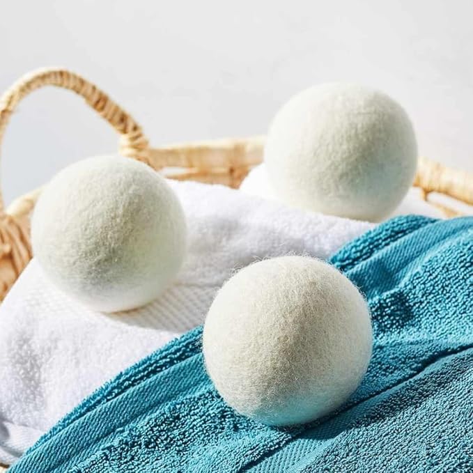 SEDLAV Wool Dryer Balls for Dryer Wool Dryer Balls - Wool Laundry Balls for Dryer, Wool Dryer Balls Laundry Reusable, Natural Reusable Fabric Softener & Wrinkle Reducer – Chemical Free (4)