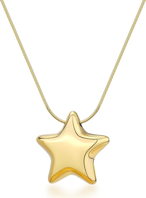 Chunky Gold Necklace for Women Gold Evil Eye Cowboy Pendant Necklace Dainty Paperclip Chain Vintage Luck Amulet Choker Necklaces Celestial Jewelry Gift